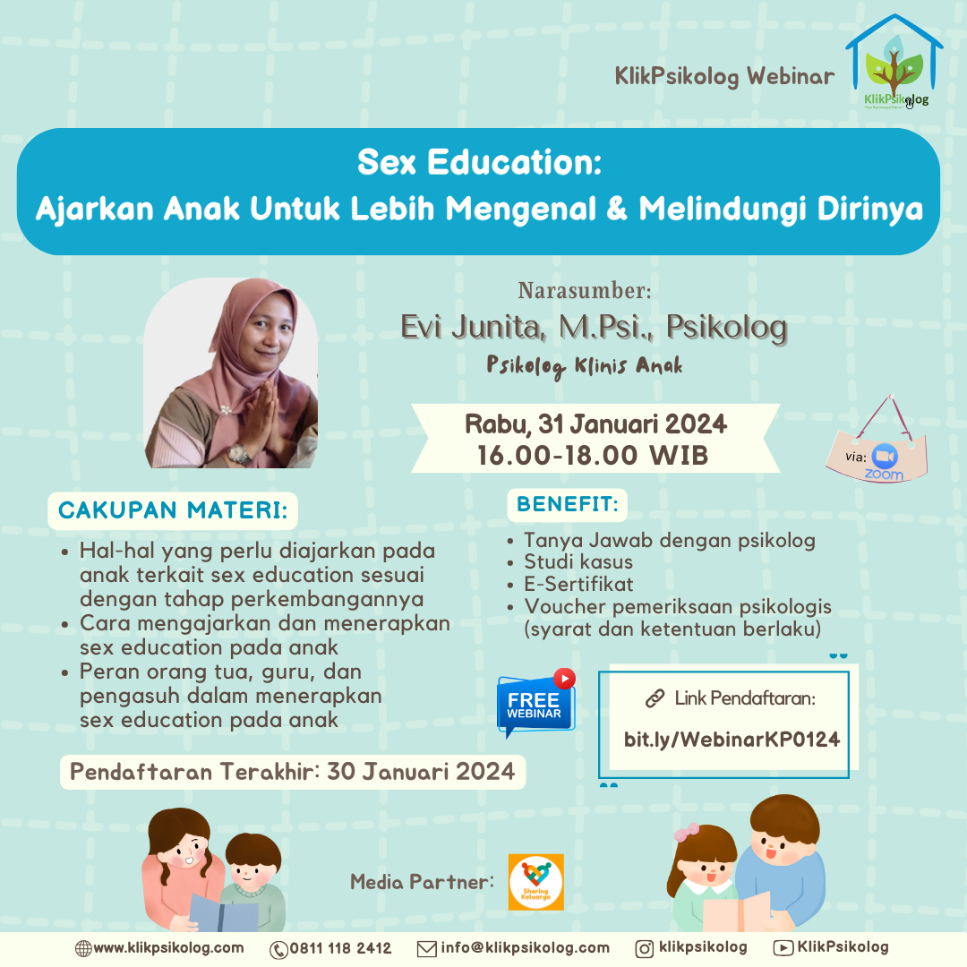 Daftar Webinar Sex Education: Ajarkan Anak Untuk Lebih